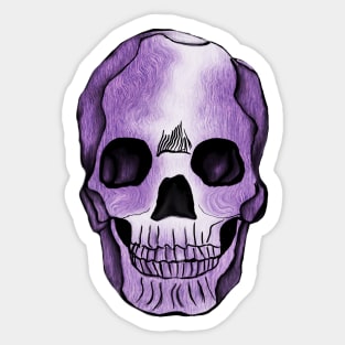 Purple Skull Art Design Sticker